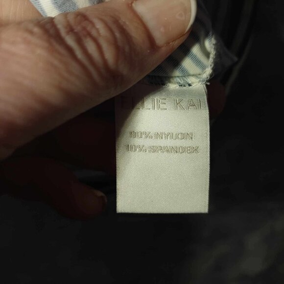 Ellie kai Women's 4 Navy White Striped Nautical Versatile Feminine‎ Stretchy Top - Picture 8 of 10